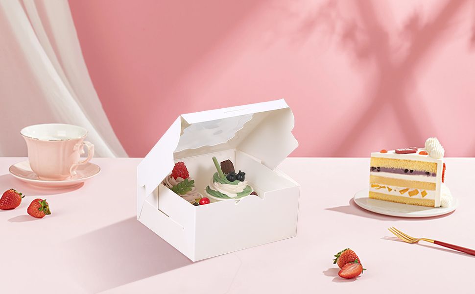 Dessert box prepared for delivery